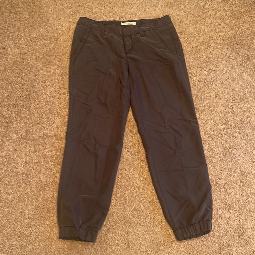 Loft silk joggers in gray